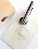 Custom  from the library embosser with rose moon/personalized book library stamp moon/book lover gift 