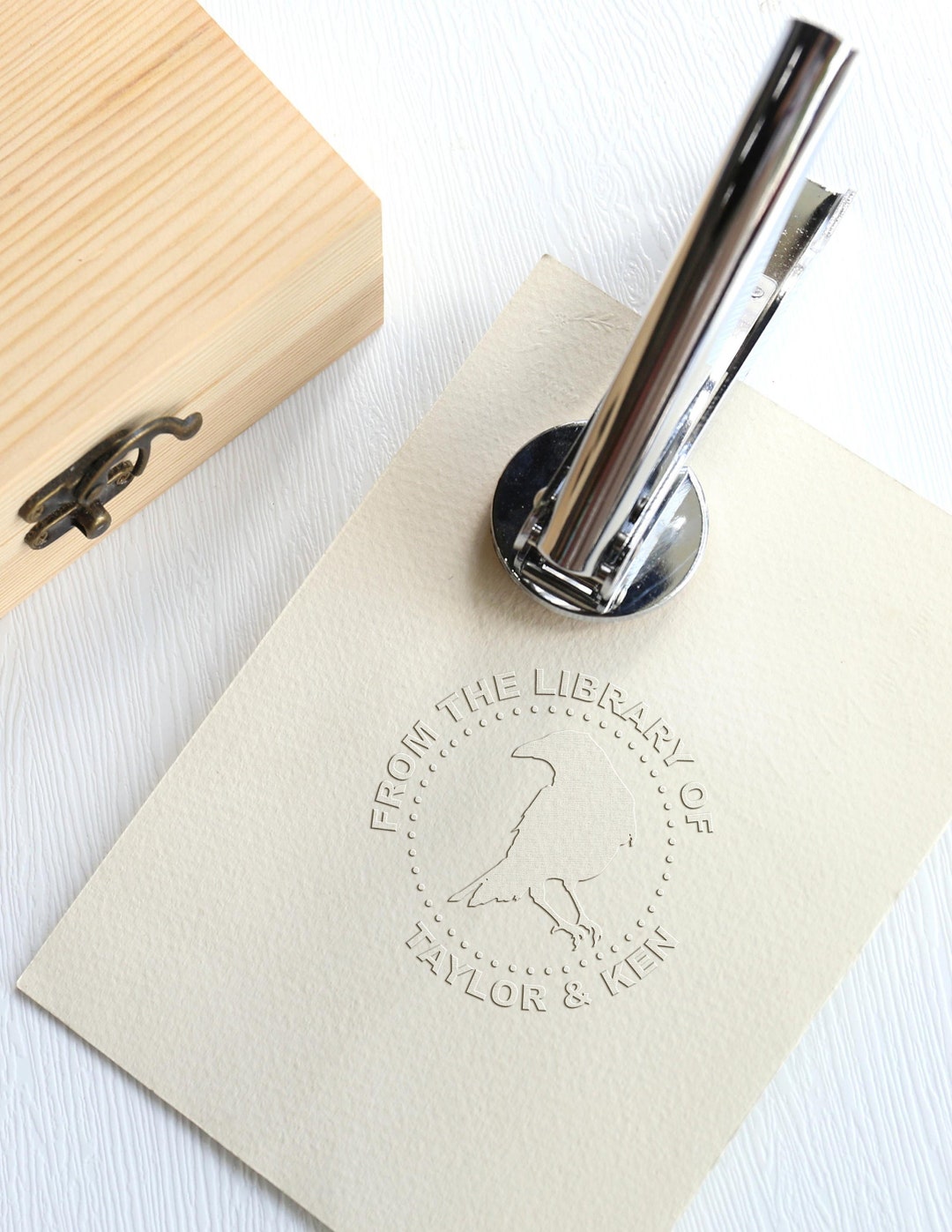 Custom Book Stamp or Embosser Your Name on A Stamp 