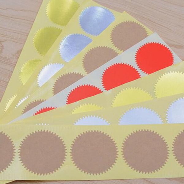 Custom Gold Foil Embossed Stickers Etsy