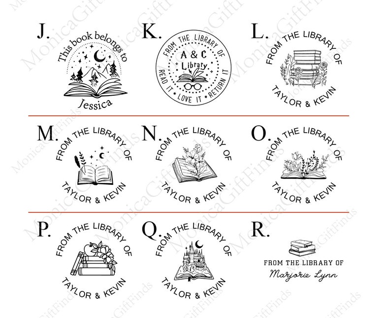 Book Embosser Custom With Your Name/from the Library Etsy