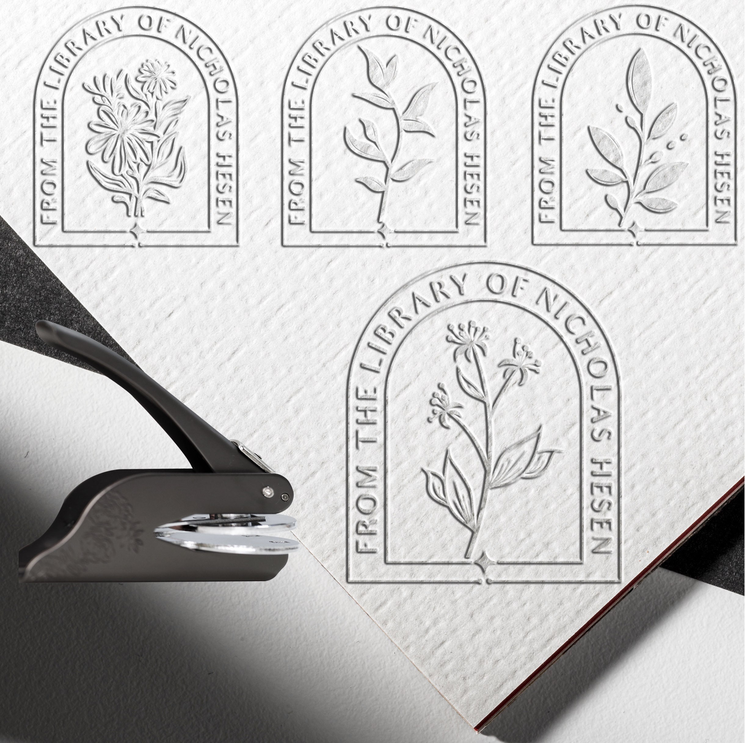 Unique Library Stamp/from the Library Embosser/personalized 