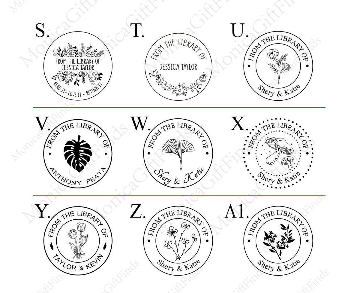 Book Embosser Custom With Your Name/from the Library Etsy Australia