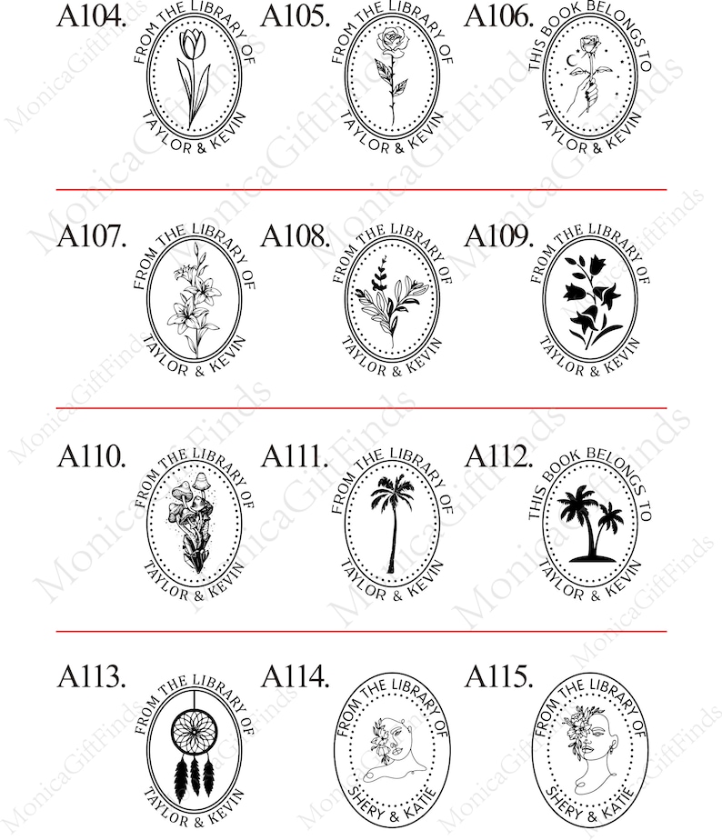 Totenkopf Prägestempel / Oster-Skelettbuchprägestempel / Blumenstempel / Individuell mit Ihrem Namen / Sammlungsbuchstempel / Personalisierter Bibliotheksstempel Bild 7