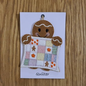 Quilter Sewer Gingerbread Gift Hanging Decoration