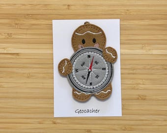 Geo Cache Gifts Felt Gingerbread Hanging Decoration