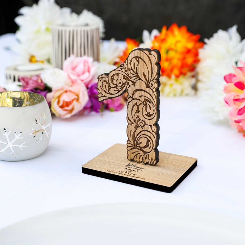 Wooden Wedding Table Numbers Wooden Table Numbers Wedding Etsy
