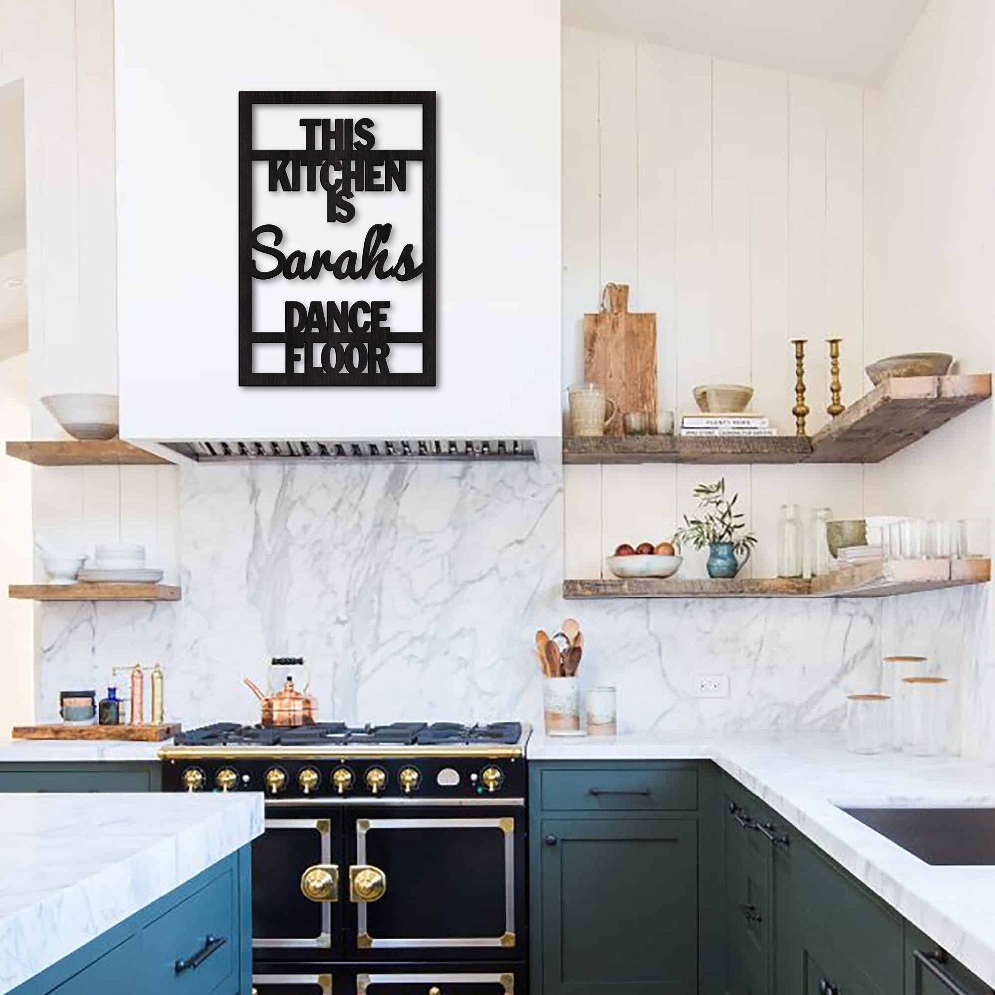 Cette Cuisine Est Piste de Danse - Décor Personnalisé Mur Cuisine, Accrocher Signe Décoration Art Cu