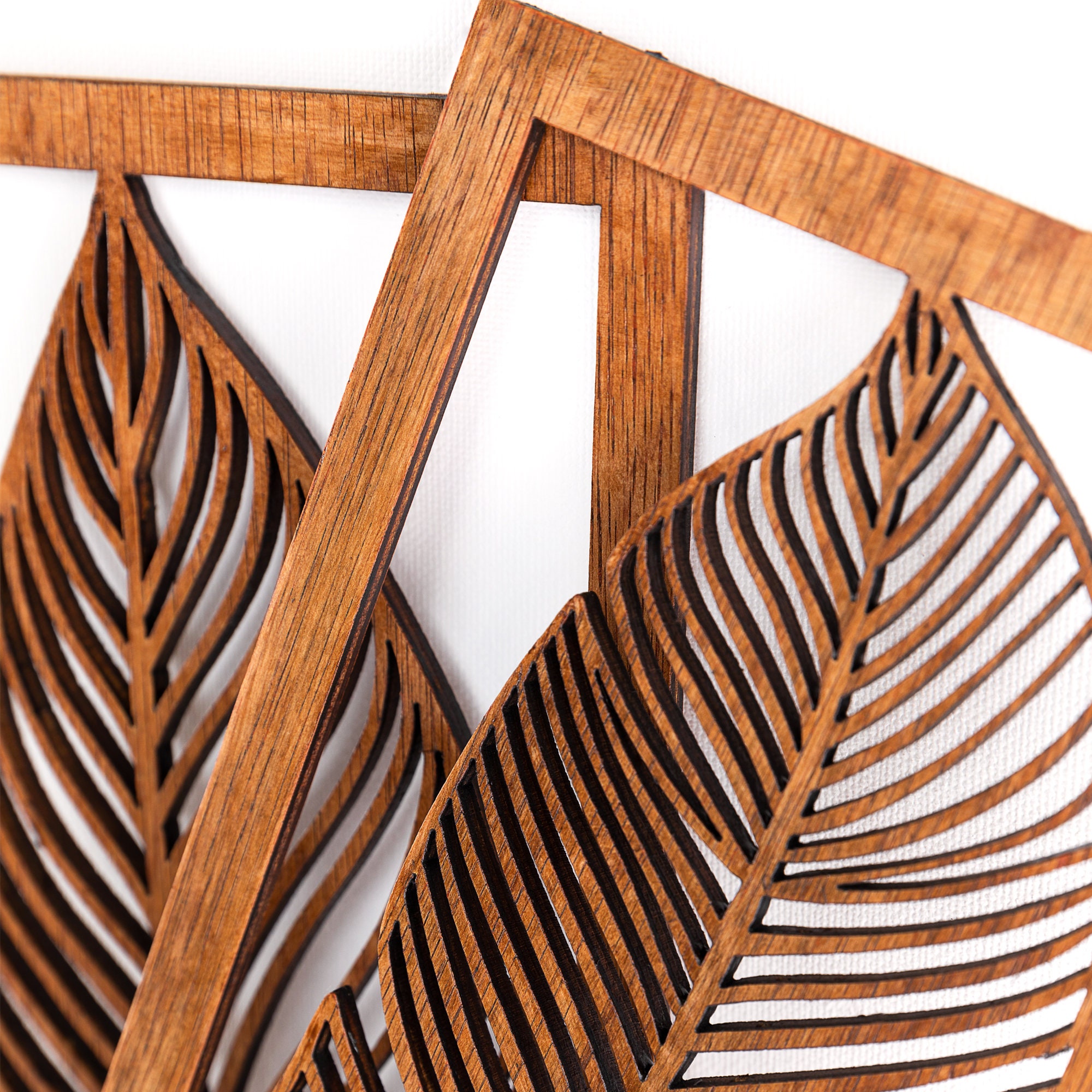 Leaf Wall Decoration Set of 3 Leaf Wooden Wall Decor Wall Etsy