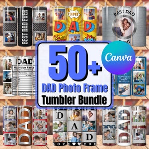 50+ Dad Photo Tumbler Sublimation Design, Dad Tumbler Wrap with Pictures, Tumbler Wrap 20 oz Skinny Tumbler, Papa Tumbler Wrap with Photo