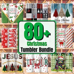 Puede incluir: Una colección de más de 80 diseños de vasos temáticos navideños. Los diseños presentan varios temas navideños, como Santa Claus, renos, muñecos de nieve y árboles de Navidad. Los vasos son perfectos para agregar un toque festivo a tu decoración navideña.