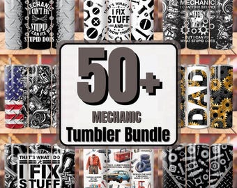 Mechanic Tumbler Wrap, Sublimation Designs, Tool Box , Dad Tumbler Repair Design Automotive PNG
