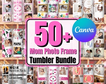 50+ Mom Photo Tumbler Sublimation Design, Mom Tumbler Wrap with Pictures, Tumbler Wrap 20 oz Skinny Tumbler, Mama Tumbler Wrap with Photo