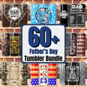 60+ Dad Tumbler Wrap Bundle, Father's Day Design Dad Life 20oz Skinny Straight Funny Man Sayings Sublimation, Digital, Grandpa Stepdad, PNG