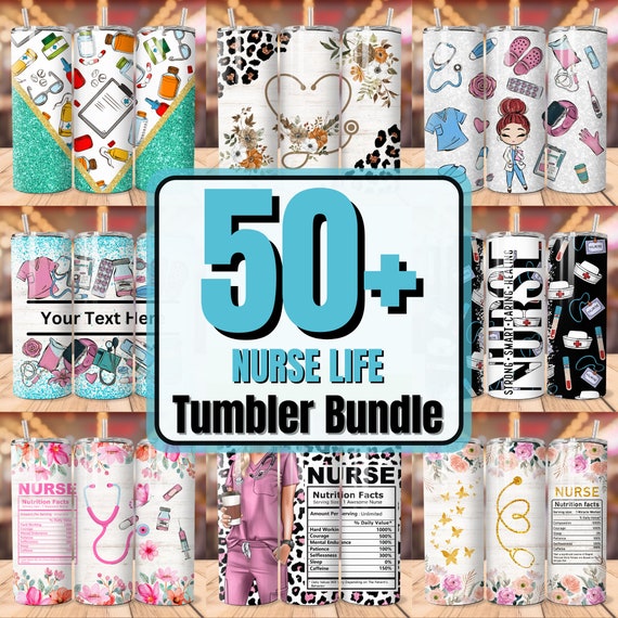 50+ Nurse Life Tumbler Wrap, 20oz Skinny Nurse Bundle, Nurse Medical Sublimation Designs, Nurse Fashion Tumbler, Nurse PNG , Nurse Girl PNG