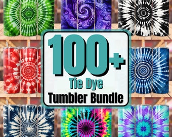 May include: A collection of 100+ tie dye tumbler designs. The tumblers feature a variety of colors and patterns, including green, purple, black, red, blue, and yellow. The tumblers are perfect for adding a touch of personality to your everyday routine.