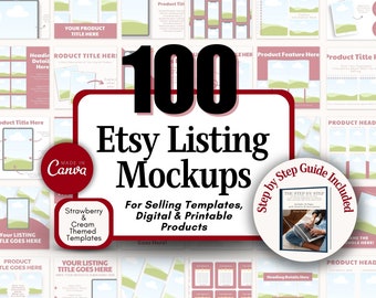 Etsy Listing Templates, Etsy Listing Mockup Templates, Etsy Listing Mockup, Mockups zum Verkauf, Mockups für Canva