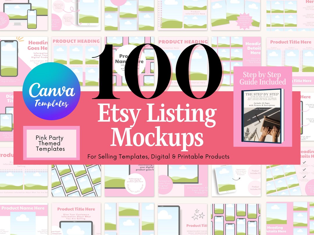 Tools for Etsy Sellers, Etsy Listing Mockup Templates, Mockups for