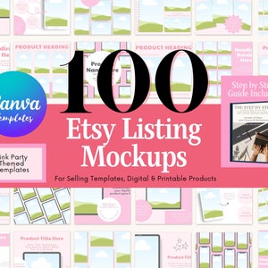 Tools for Etsy Sellers, Etsy Listing Mockup Templates, Mockups for Canva, Listing Templates