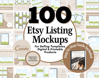 Etsy Listing Templates, Tools for Etsy Sellers, Mockups for Canva, Etsy Seller Guides, Etsy Listing Mockup Templates