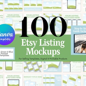 Tools for Etsy Sellers, Etsy Listing Mockup Templates, Mockups for Canva, Etsy Seller Guides,  Etsy Listing Templates