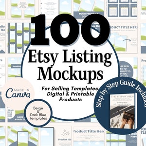 Etsy Listing Templates, Tools for Etsy Sellers, Mockups for Canva, Etsy Seller Guides, Etsy Listing Mockup Templates