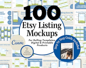Etsy Listing Templates, Tools for Etsy Sellers, Mockups for Canva, Etsy Seller Guides, Etsy Listing Mockup Templates