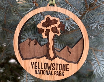 Yellowstone National Park Ornament | Layered Wood