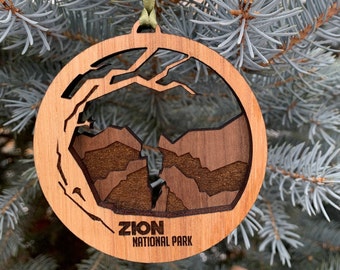 Zion National Park Ornament | Layered Wood