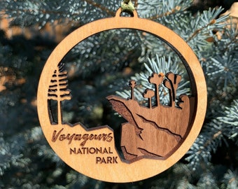 Voyageurs National Park Ornament | Layered Wood