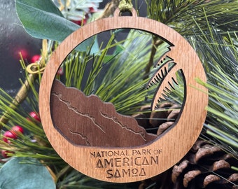 National Park of American Samoa | Layered Wood Ornament