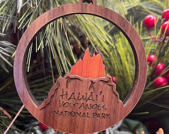 Hawai'i Volcanoes National Park Ornament | Layered Wood