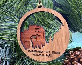 Wrangell St Elias National Park Ornament | Layered Wood