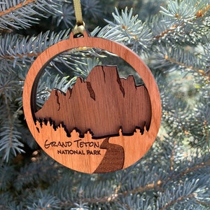 Grand Teton National Park Ornament | Layered Wood