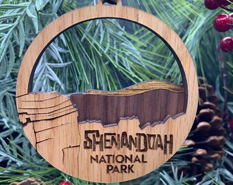 Shenandoah National Park Ornament | Layered Wood