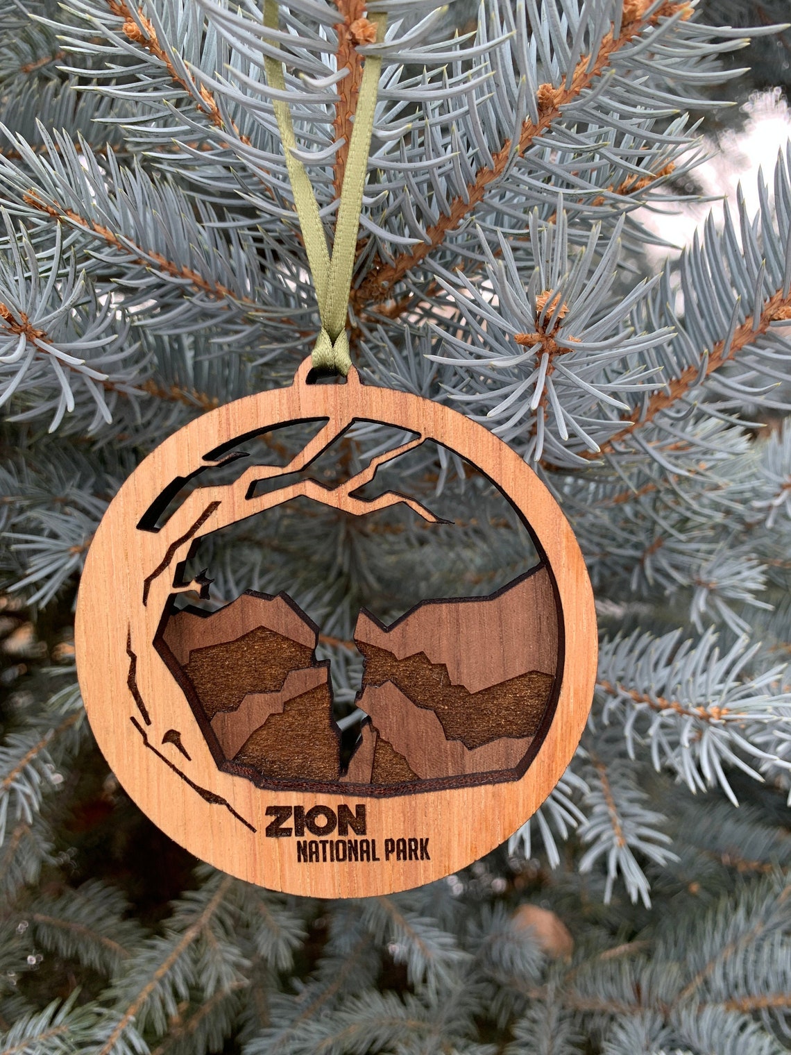 Zion National Park wooden layered ornament Etsy