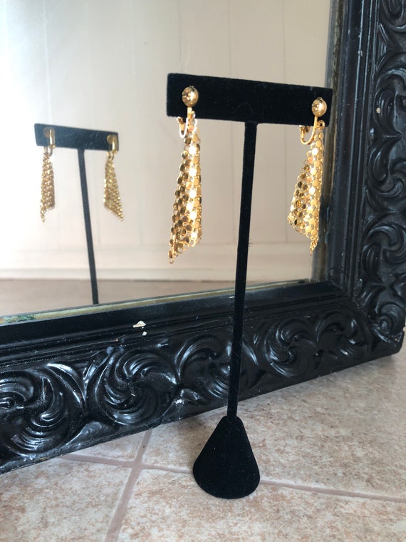 Stunning vintage gold chain link earrings