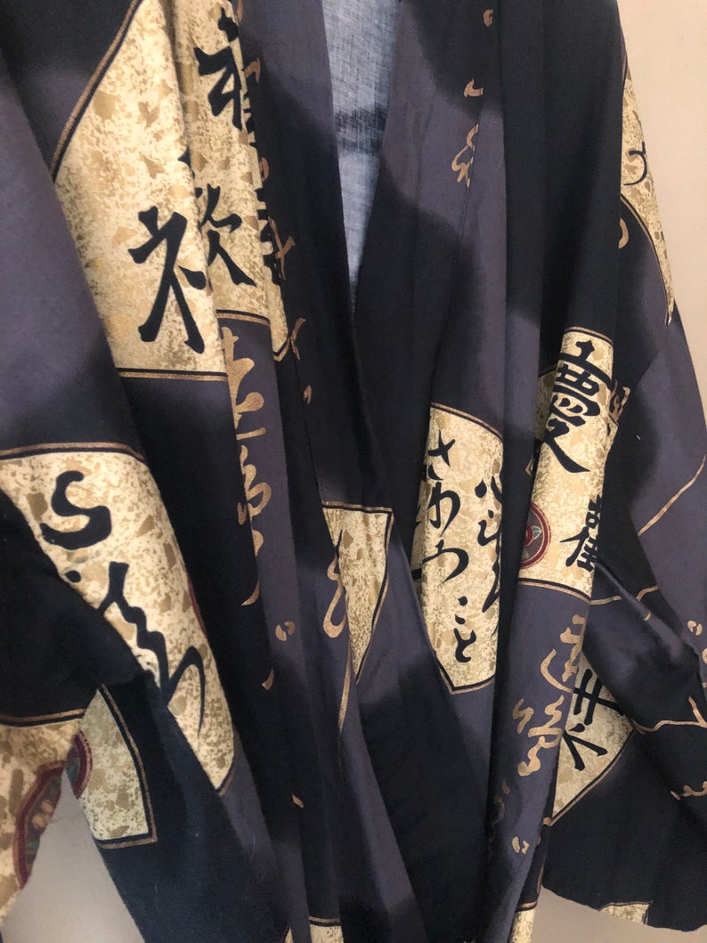 Vintage Gold and Black Kimono