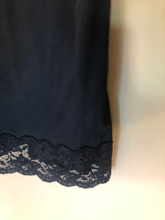 Vintage Black Slip Lingerie Lace - image 3