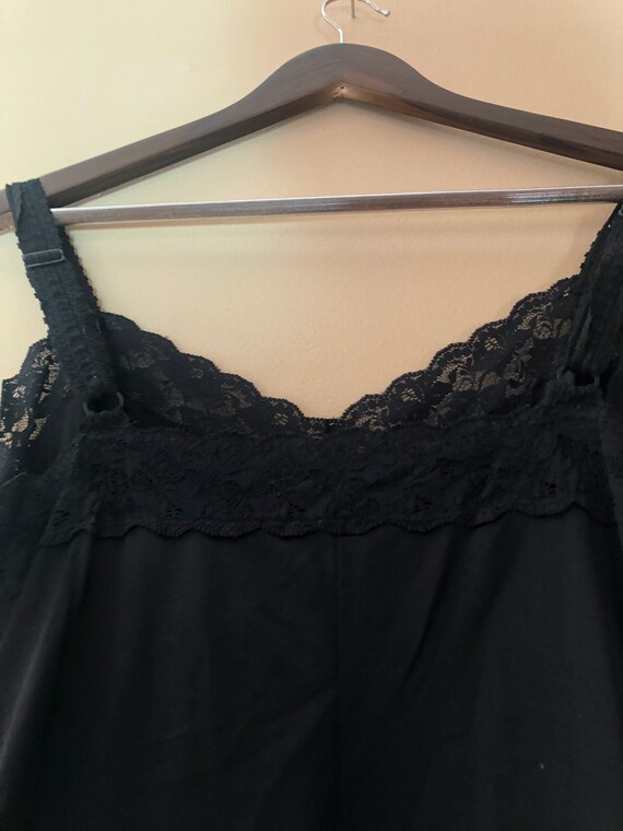 Vintage Black Slip Lingerie Lace - image 6