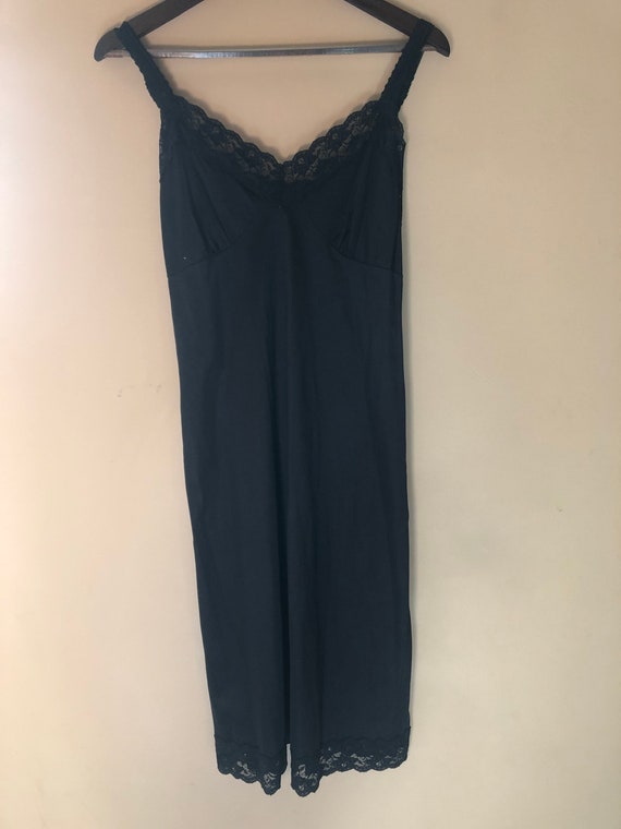 Vintage Black Slip Lingerie Lace
