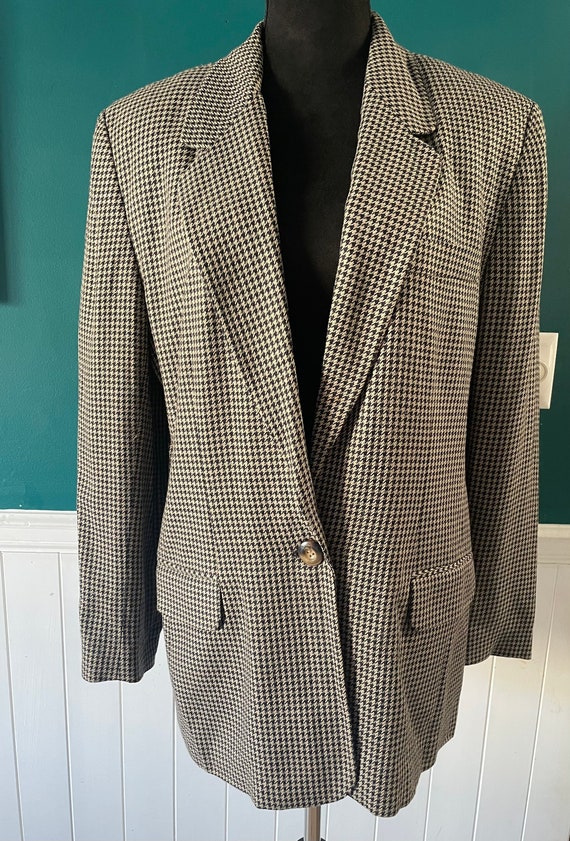 Vintage houndstooth blazer - image 1