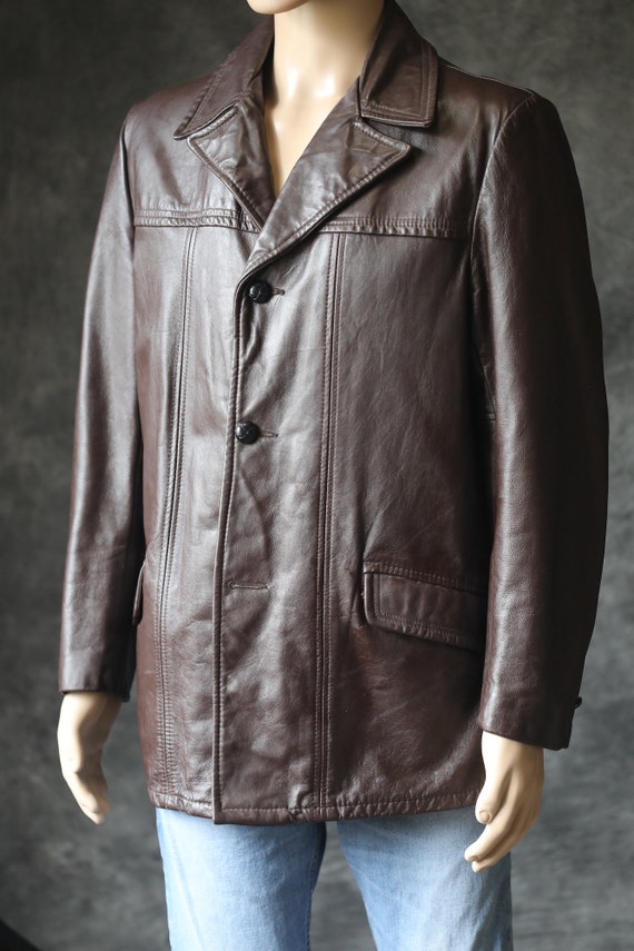 Vintage Brown Leather USA Made Jacket Coat