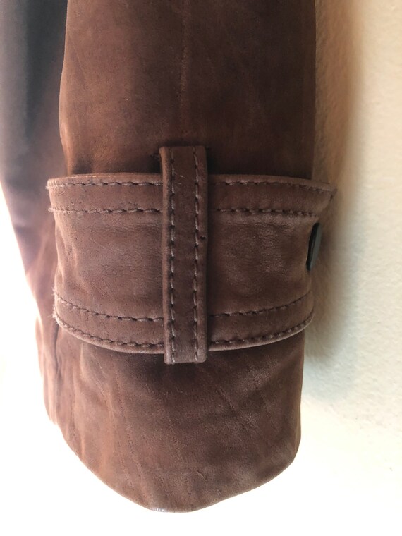 Brown 100% Leather 1980's Indian Jones Style Jack… - image 8