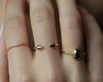 twisted cz gold ring - cz silver ring - gold ring - dainty ring - minimalist ring