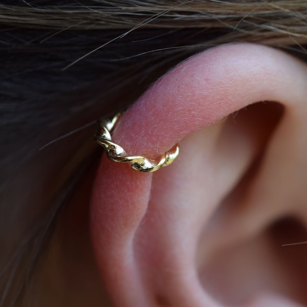 Ear Cuff Gold , Ear Cuff Silber zierlicher Ohrklemme