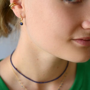 lapis lazuli necklace, blue choker image 4