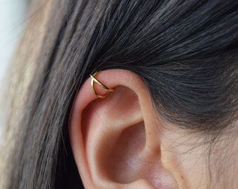 Brass ear cuff earring Ear cuff no piercing 21x13x6.5mm Brass cartilage ear hook findings RE011