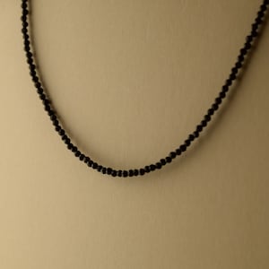 Halskette aus schwarzem Onyx, Choker Halskette Bild 3