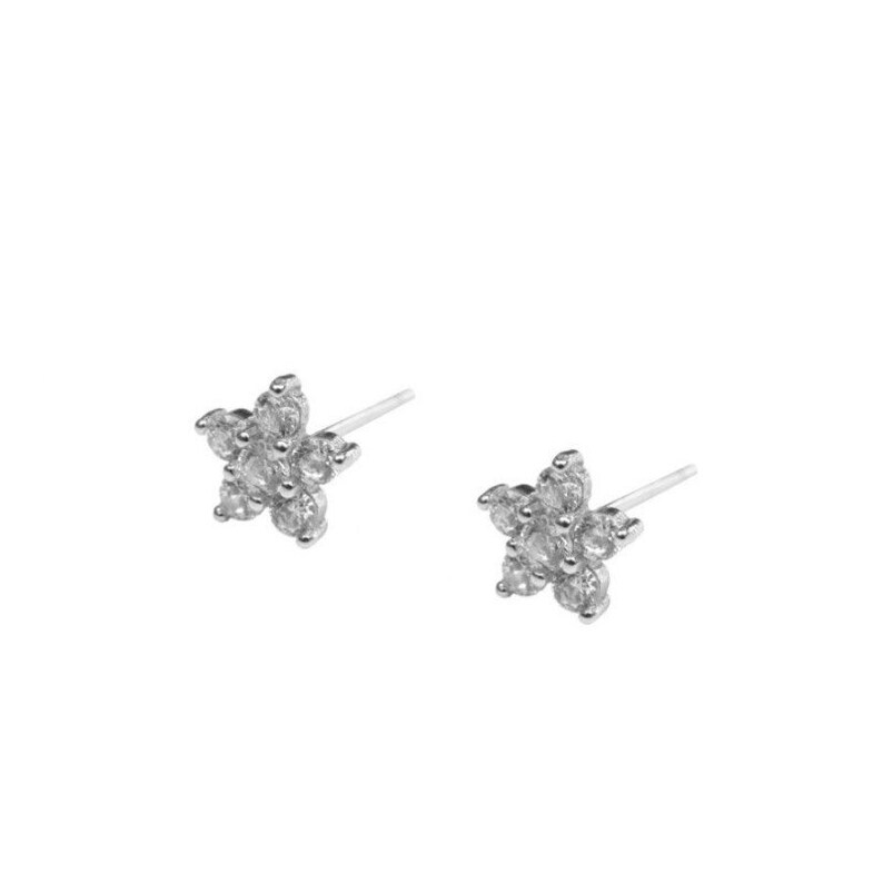 star stud earrings,tiny star earrings Silver