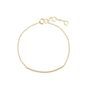 Curve gold bracelet, Tubular gold bracelet, gold bracelet, silver bracelet, minimalist bangle, dainty bracelet, chain bangle, tiny bracelet Gold